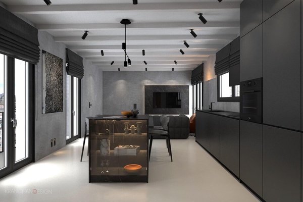 3d render kitchen
