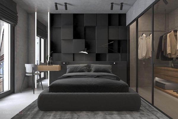 Black bedroom design