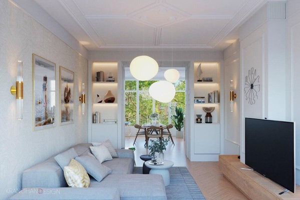 living room 3d visualisatie